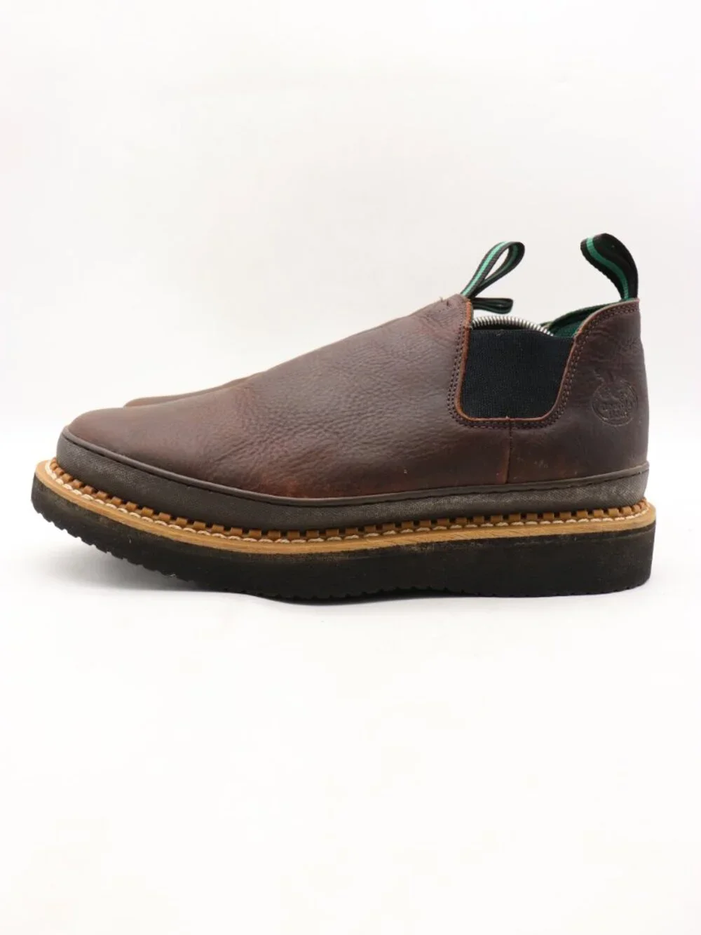Georgia Giant Romeo Men's Size 11.5 W Work Shoes Boot Pull On Brown GR274